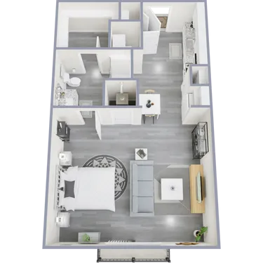Elan Med Center houston apartments floorplan 1