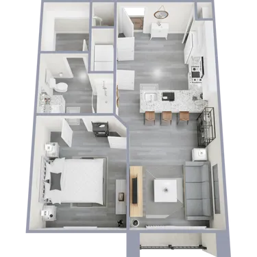 Elevated at Med Center houston apartments floorplan 4