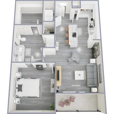 Elevated at Med Center houston apartments floorplan 5