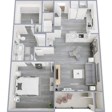 Elevated at Med Center houston apartments floorplan 7