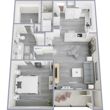 Elevated at Med Center houston apartments floorplan 8