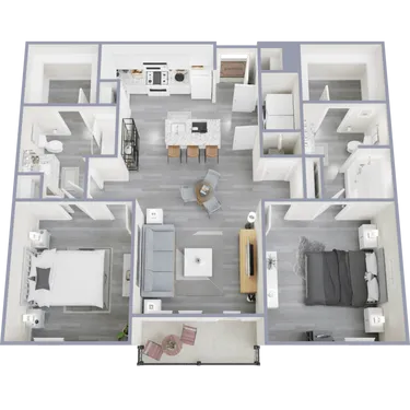 Elevated at Med Center houston apartments floorplan 9
