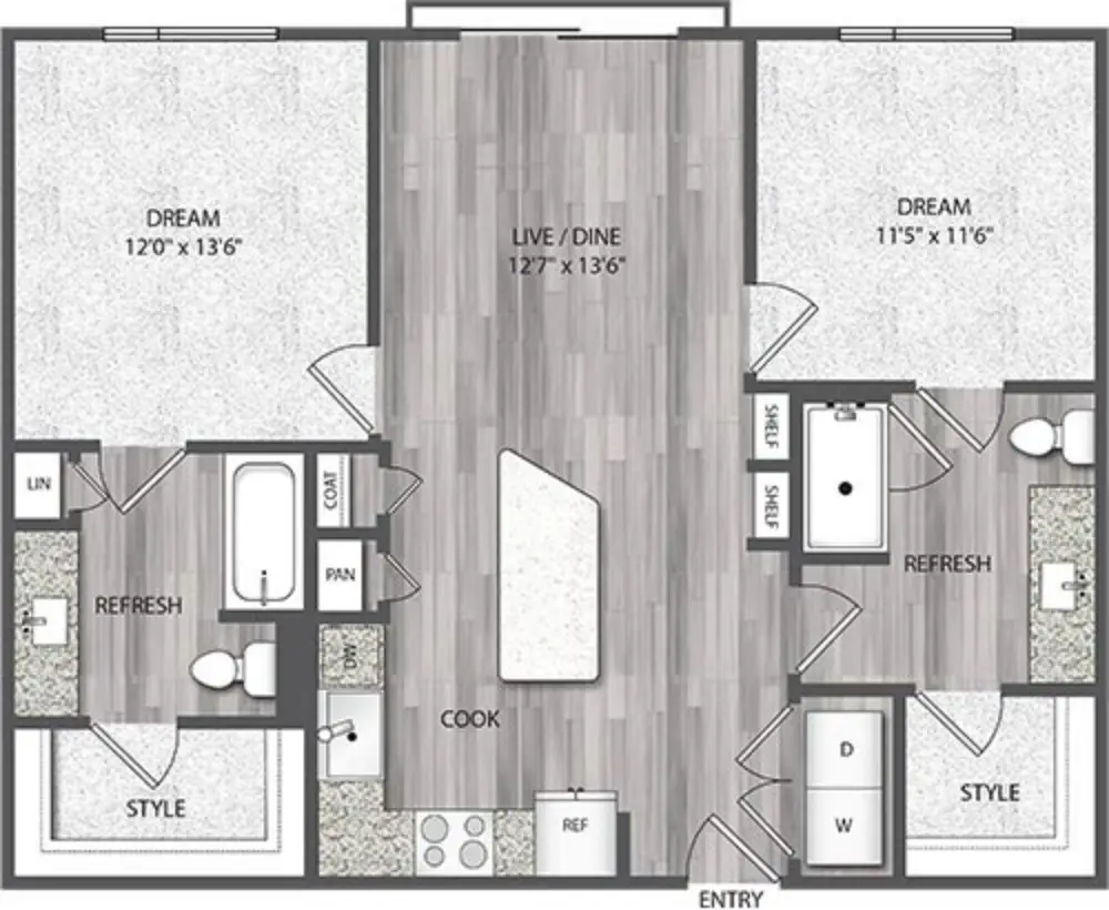 Encore Montrose Houston Apartments FloorPlan 14