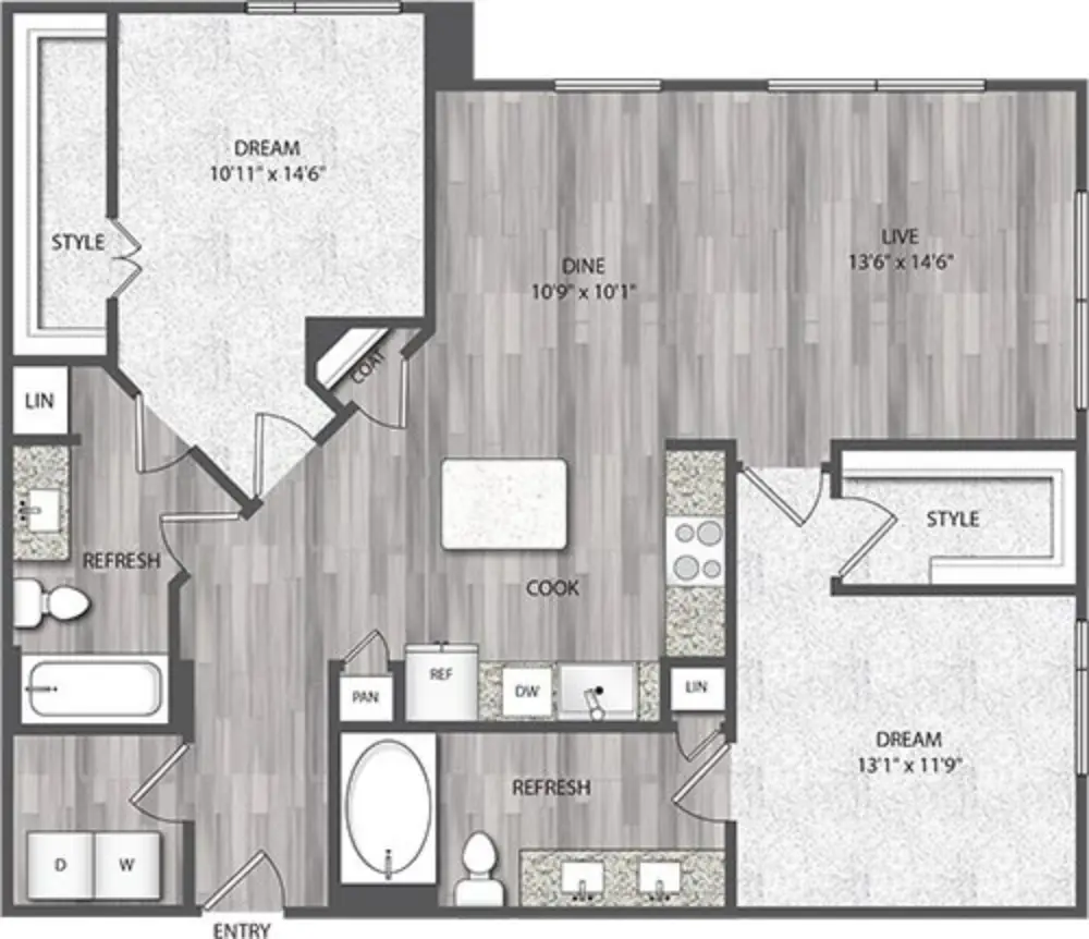 Encore Montrose Houston Apartments FloorPlan 19