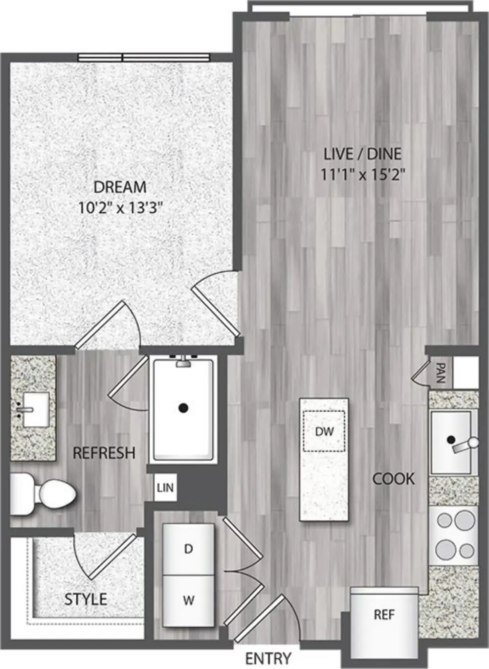 Encore Montrose Houston Apartments FloorPlan 3