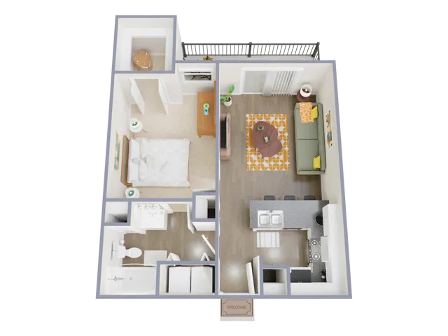 Estates at Bellaire houston apartments floorplan 1