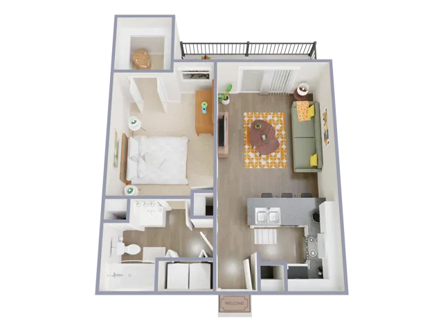 Estates at Bellaire houston apartments floorplan 2
