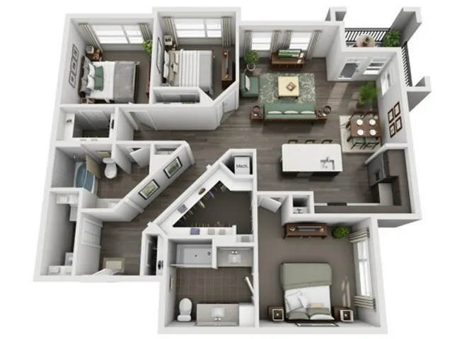 Everlee Houston Apartments FloorPlan 7