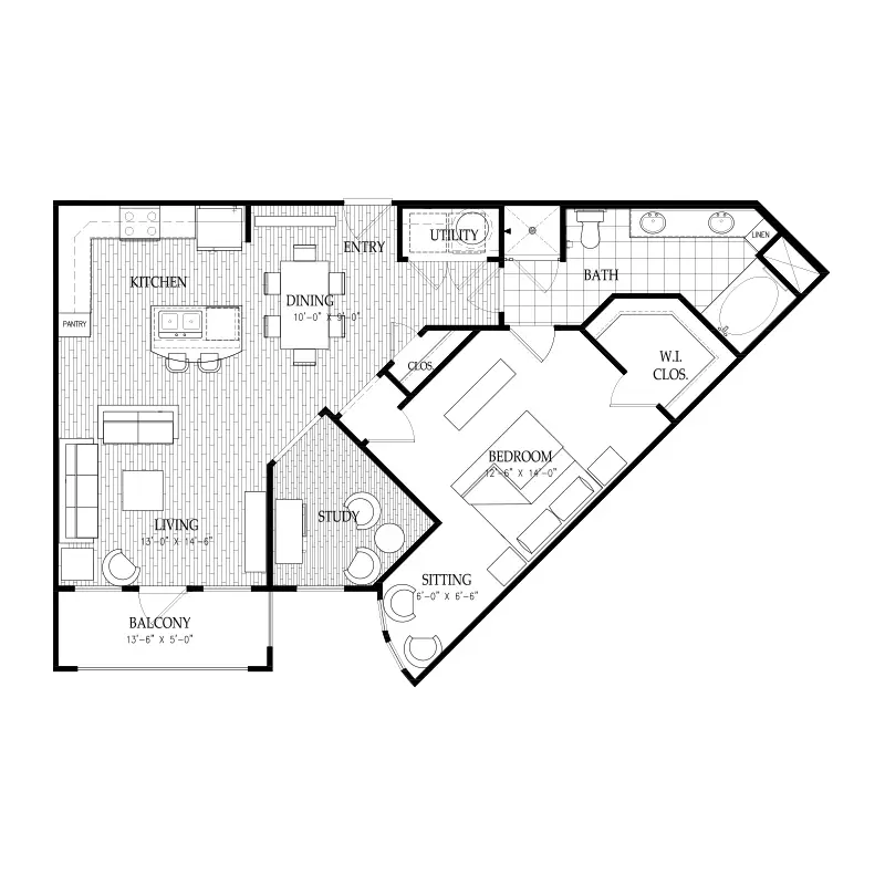 Fairmont Museum District Houston Apartments FloorPlan 30