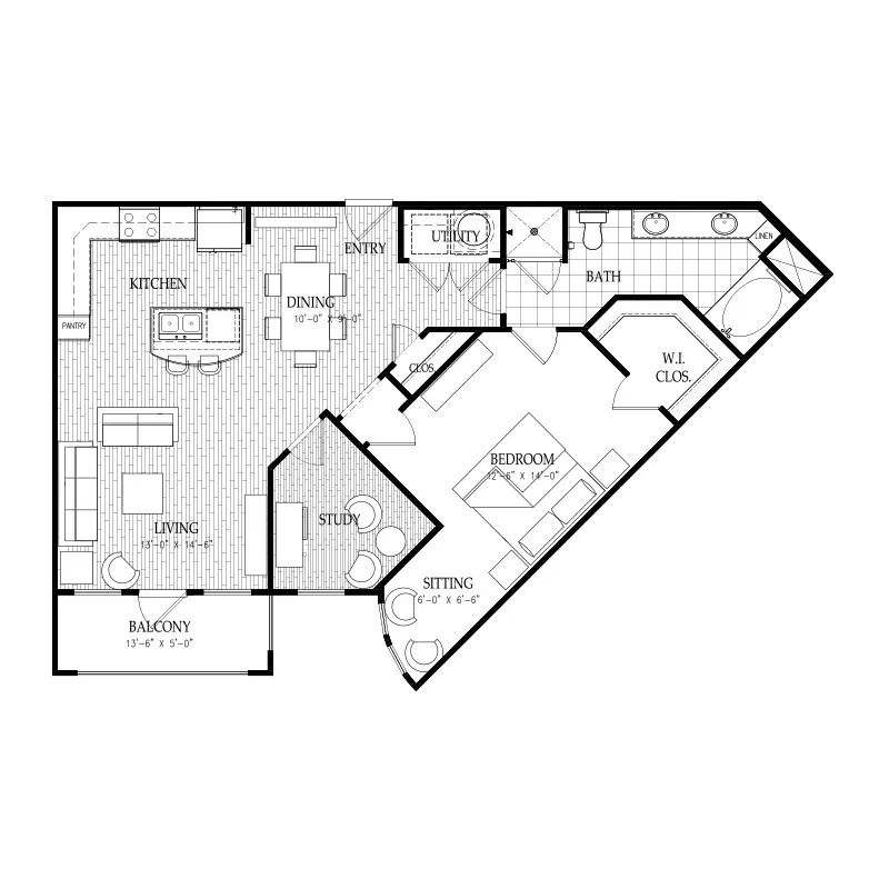 Fairmont Museum District Houston Apartments FloorPlan 31