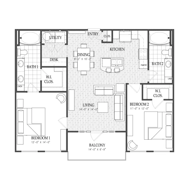 Fairmont Museum District Houston Apartments FloorPlan 32