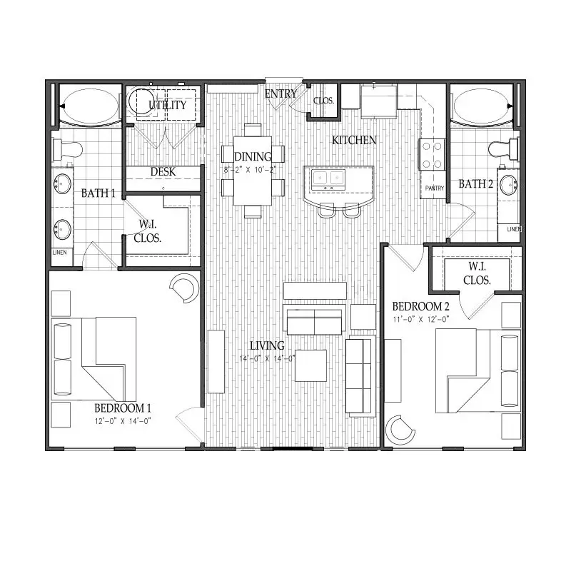 Fairmont Museum District Houston Apartments FloorPlan 33
