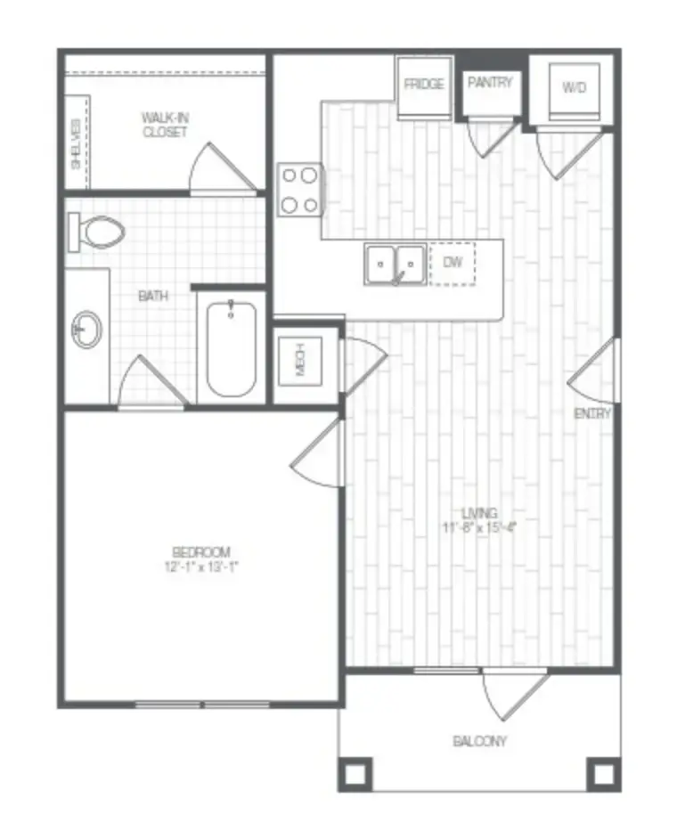 Fidelis Westlake Houston Apartments FloorPlan 1