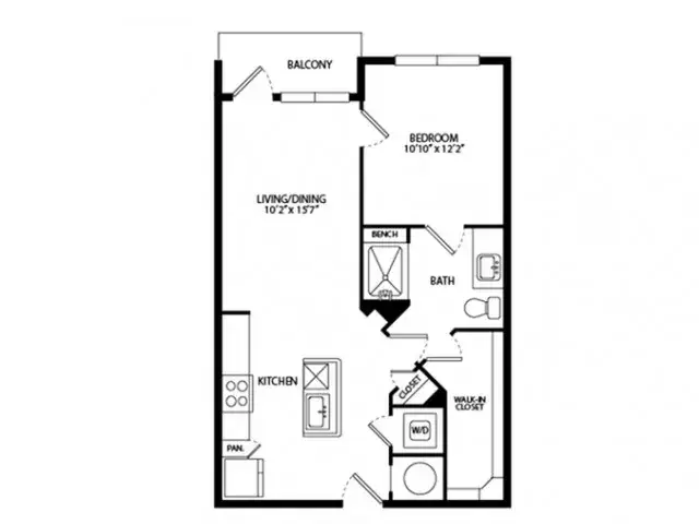 Foundry on 19th Apartment Floor Plan 1