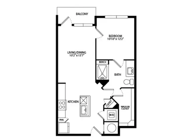 Foundry on 19th Apartment Floor Plan 3