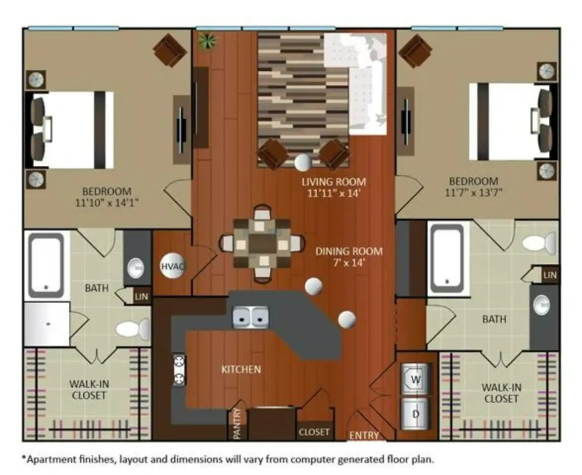 Gables Revere Upper Kirby Houston Apartments FloorPlan 15