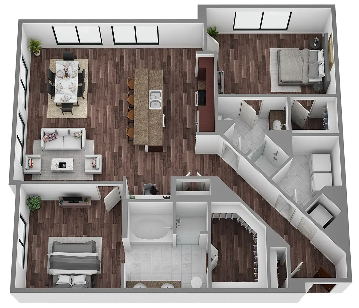 Hanover Rice Village Houston Apartments FloorPlan 15