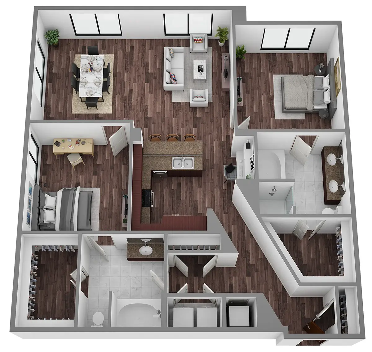 Hanover Rice Village Houston Apartments FloorPlan 16