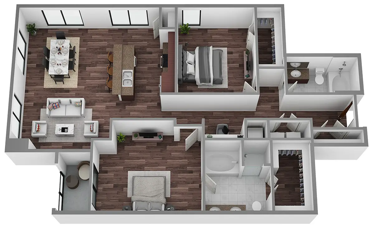 Hanover Rice Village Houston Apartments FloorPlan 17