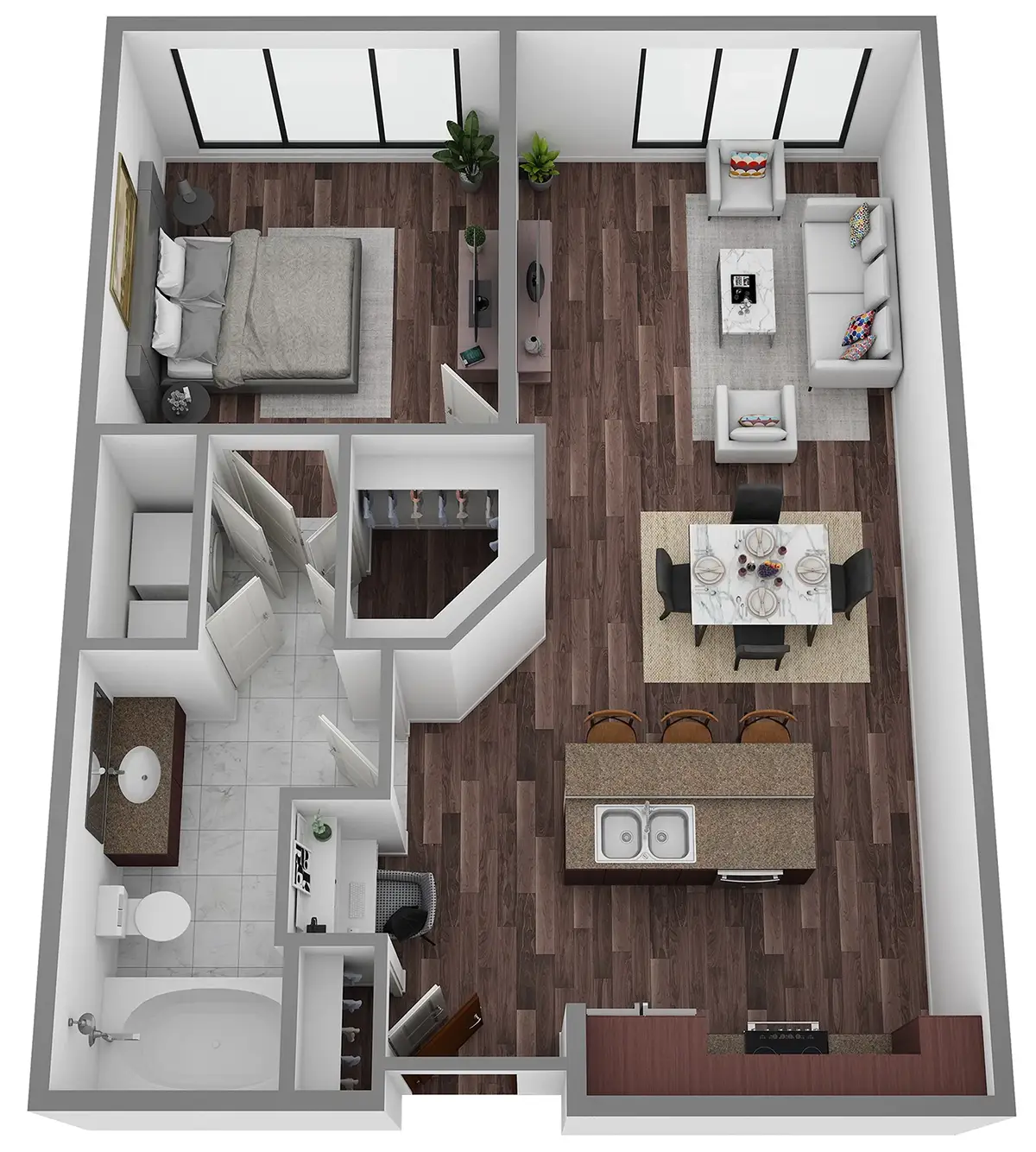 Hanover Rice Village Houston Apartments FloorPlan 5