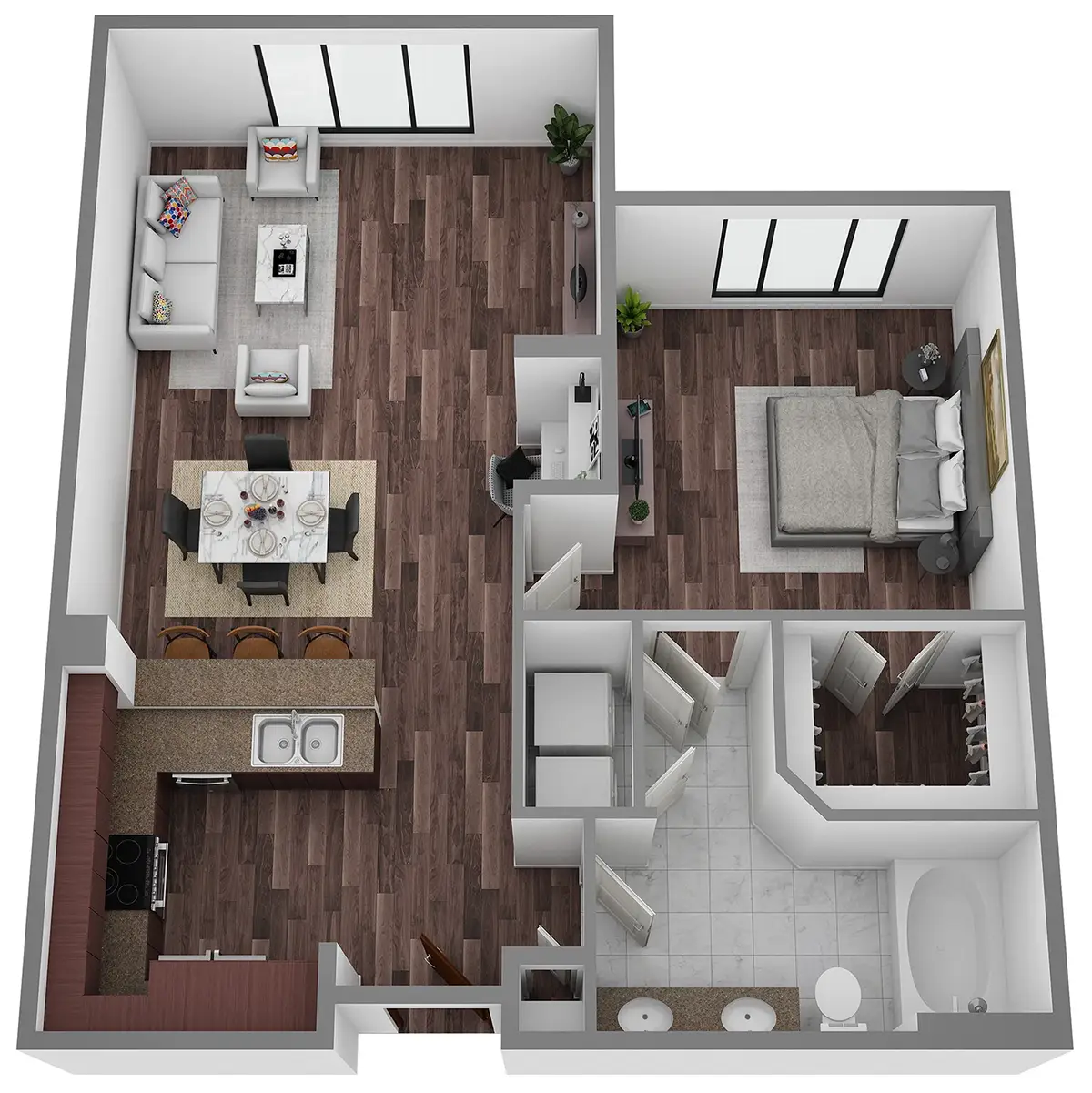 Hanover Rice Village Houston Apartments FloorPlan 6