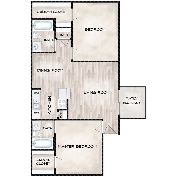 Harvest Hill Apartments houston apartments floorplan 4