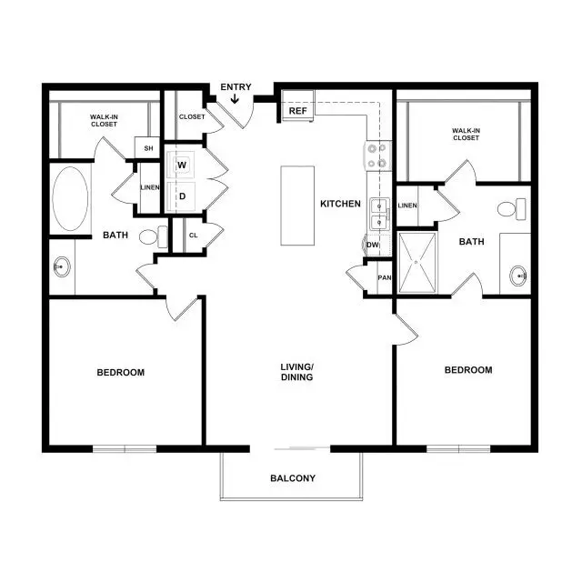 Heights West End Apartment Floor Plan 10