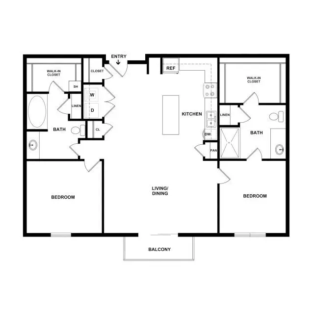 Heights West End Apartment Floor Plan 12