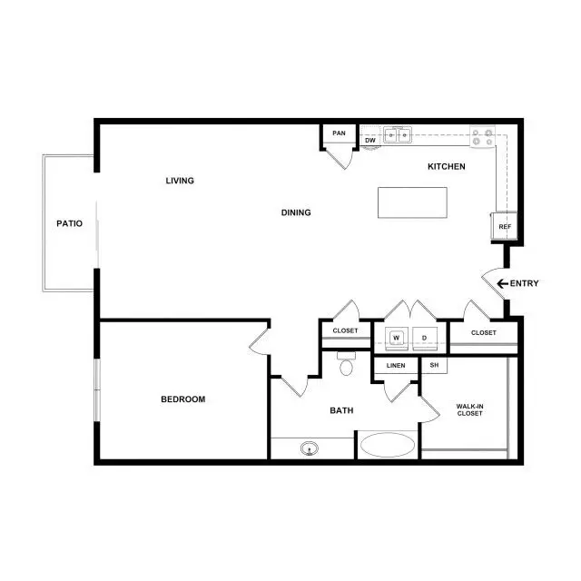 Heights West End Apartment Floor Plan 4
