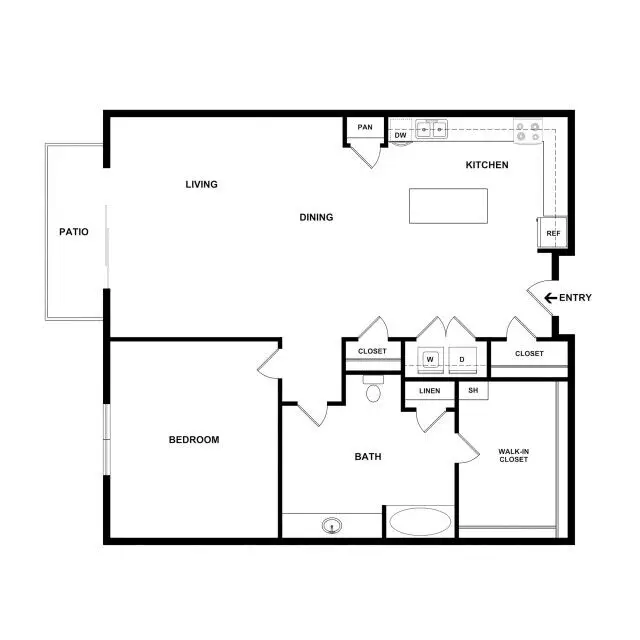Heights West End Apartment Floor Plan 5