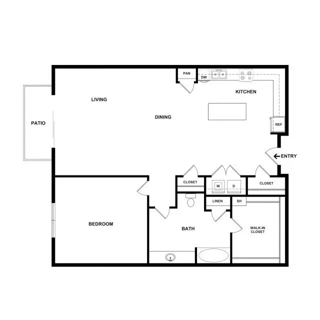 Heights West End Apartment Floor Plan 6