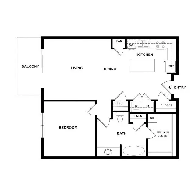 Heights West End Apartment Floor Plan 7
