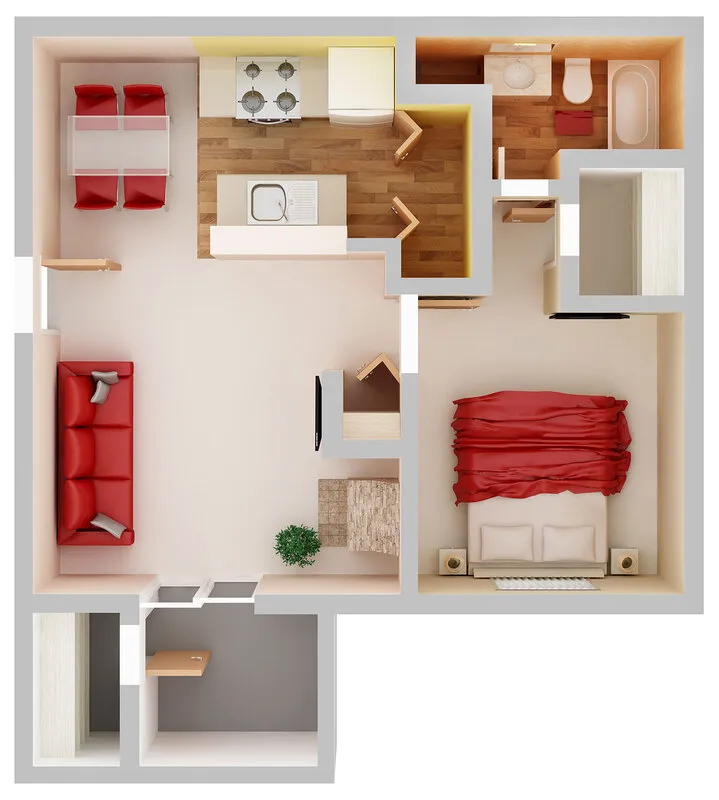 Huntcliff houston apartment floorplan 1