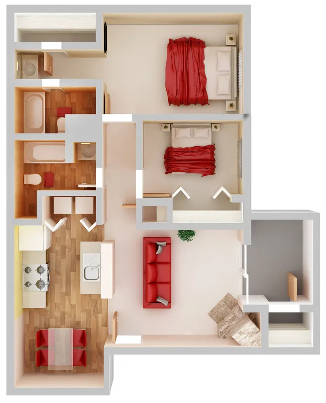 Huntcliff houston apartment floorplan 2