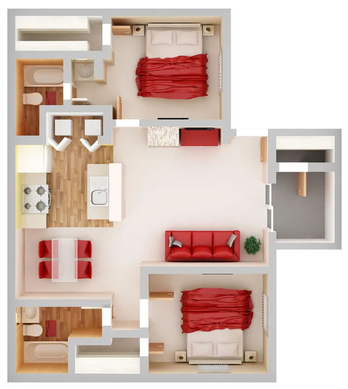 Huntcliff houston apartment floorplan 3
