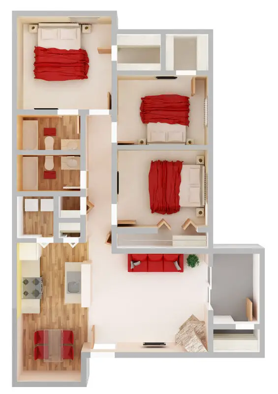 Huntcliff houston apartment floorplan 4