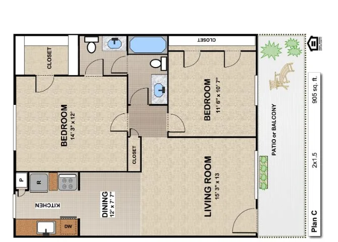 Huntington Oaks Floor plan 8