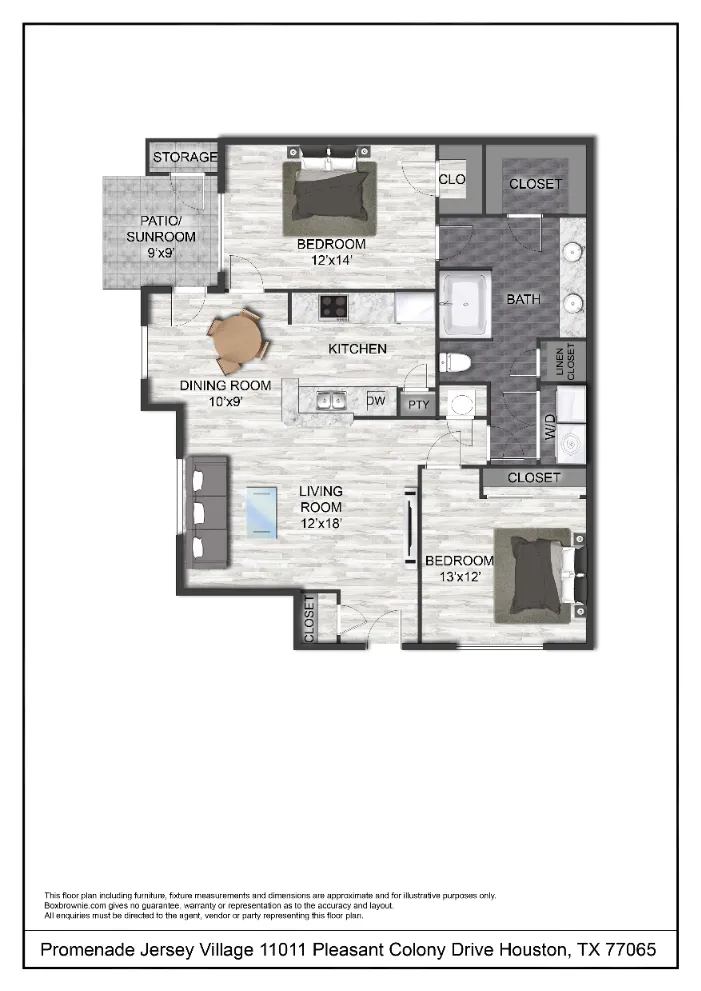 Kessler Jersey Village Houston Apartments FloorPlan 17