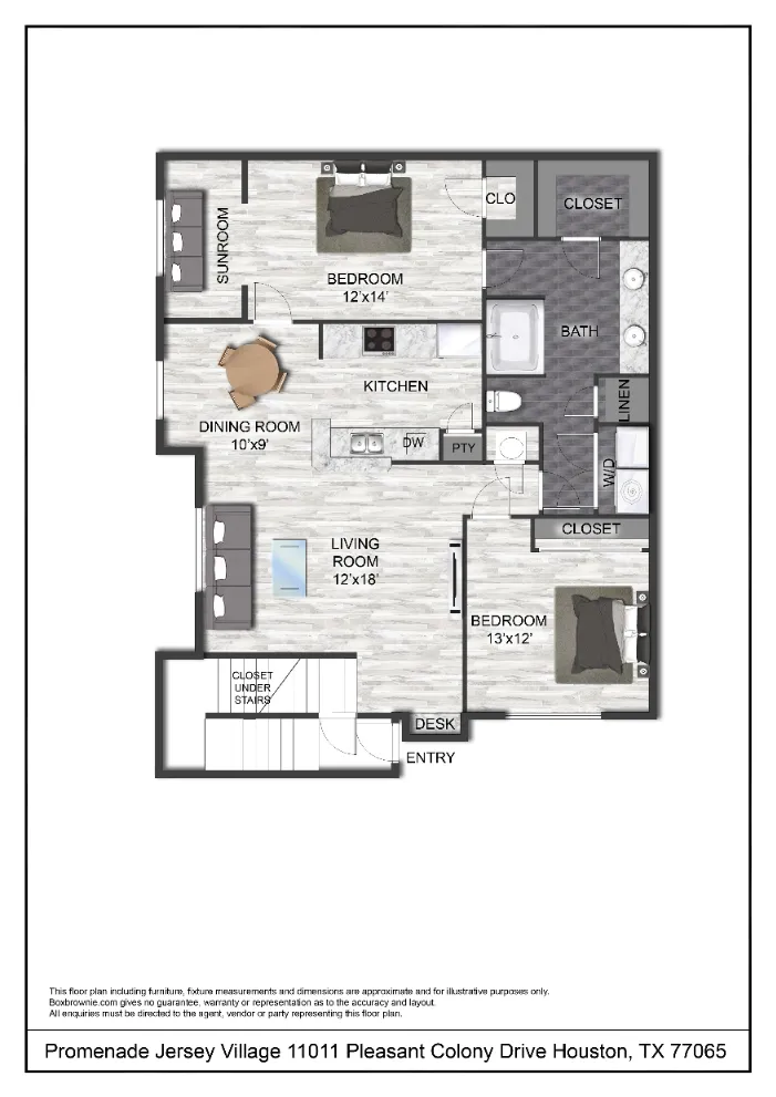 Kessler Jersey Village Houston Apartments FloorPlan 19