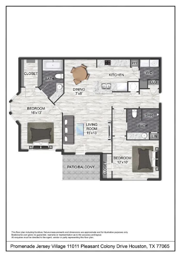 Kessler Jersey Village Houston Apartments FloorPlan 20