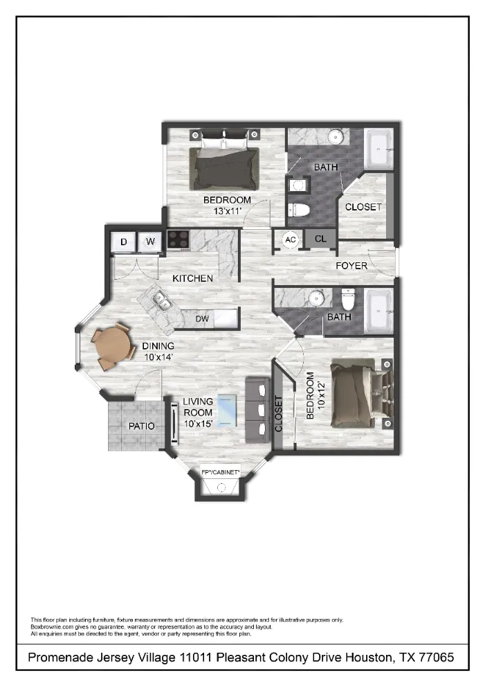 Kessler Jersey Village Houston Apartments FloorPlan 22