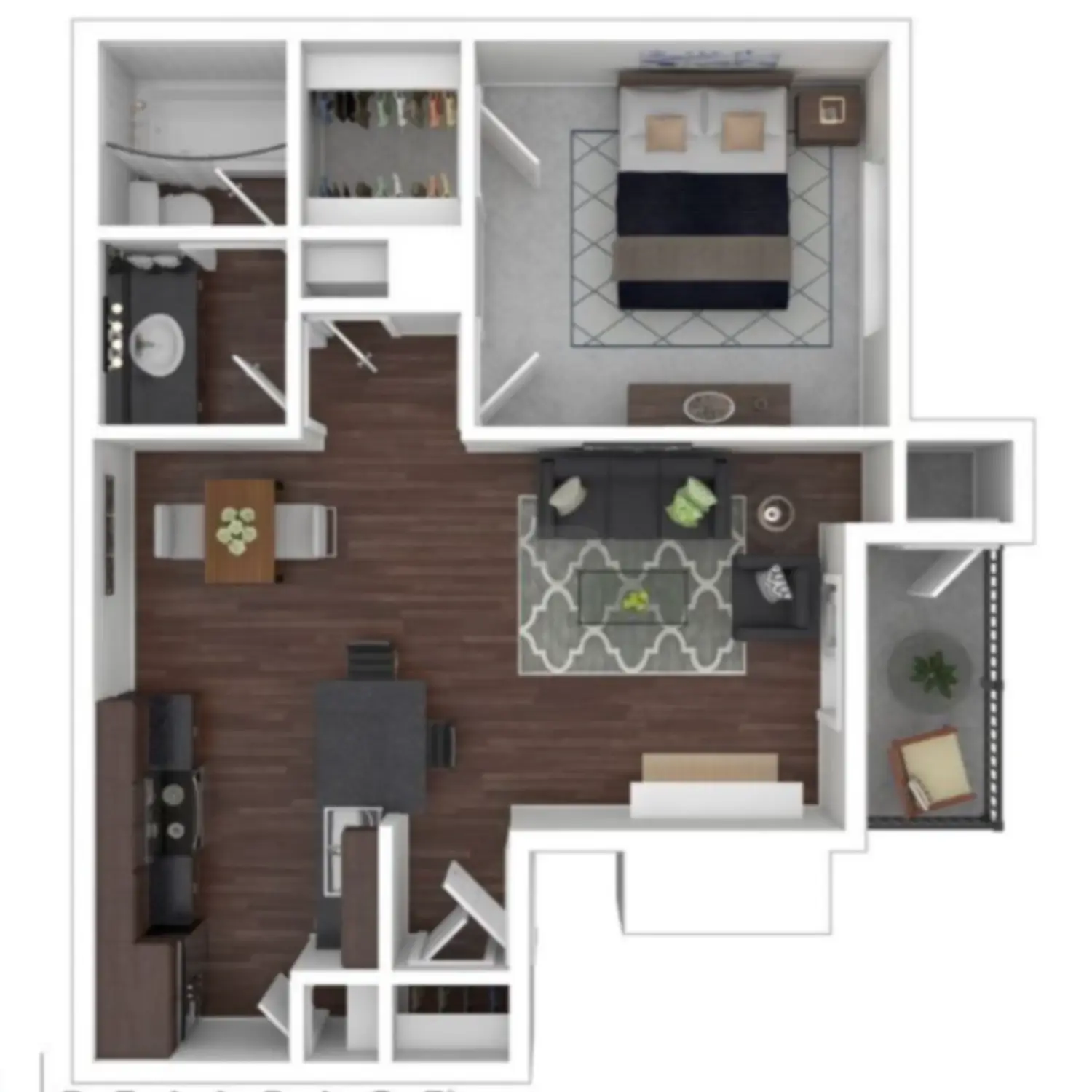 Park at Willowbrook Houston Rise Apartments FloorPlan 2