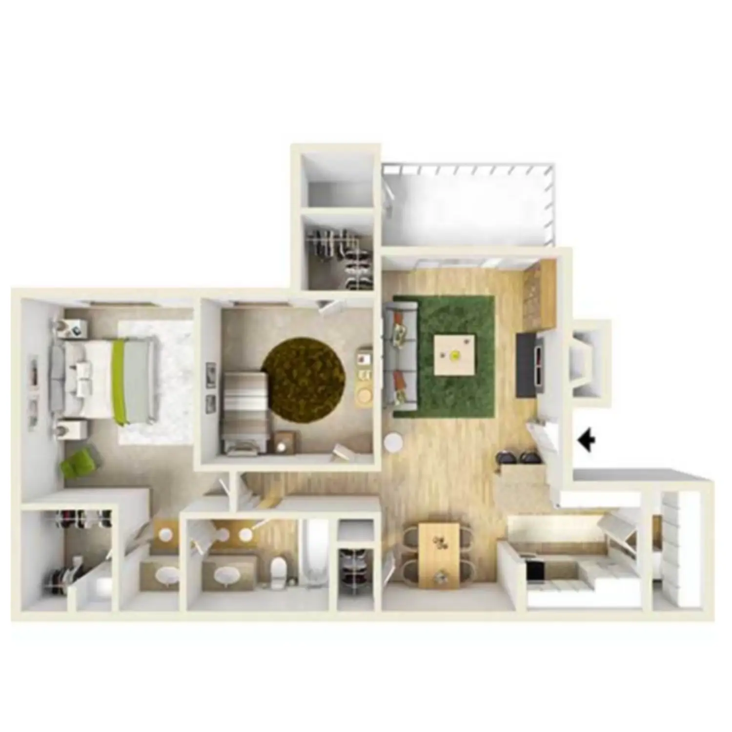 Park at Willowbrook Houston Rise Apartments FloorPlan 7