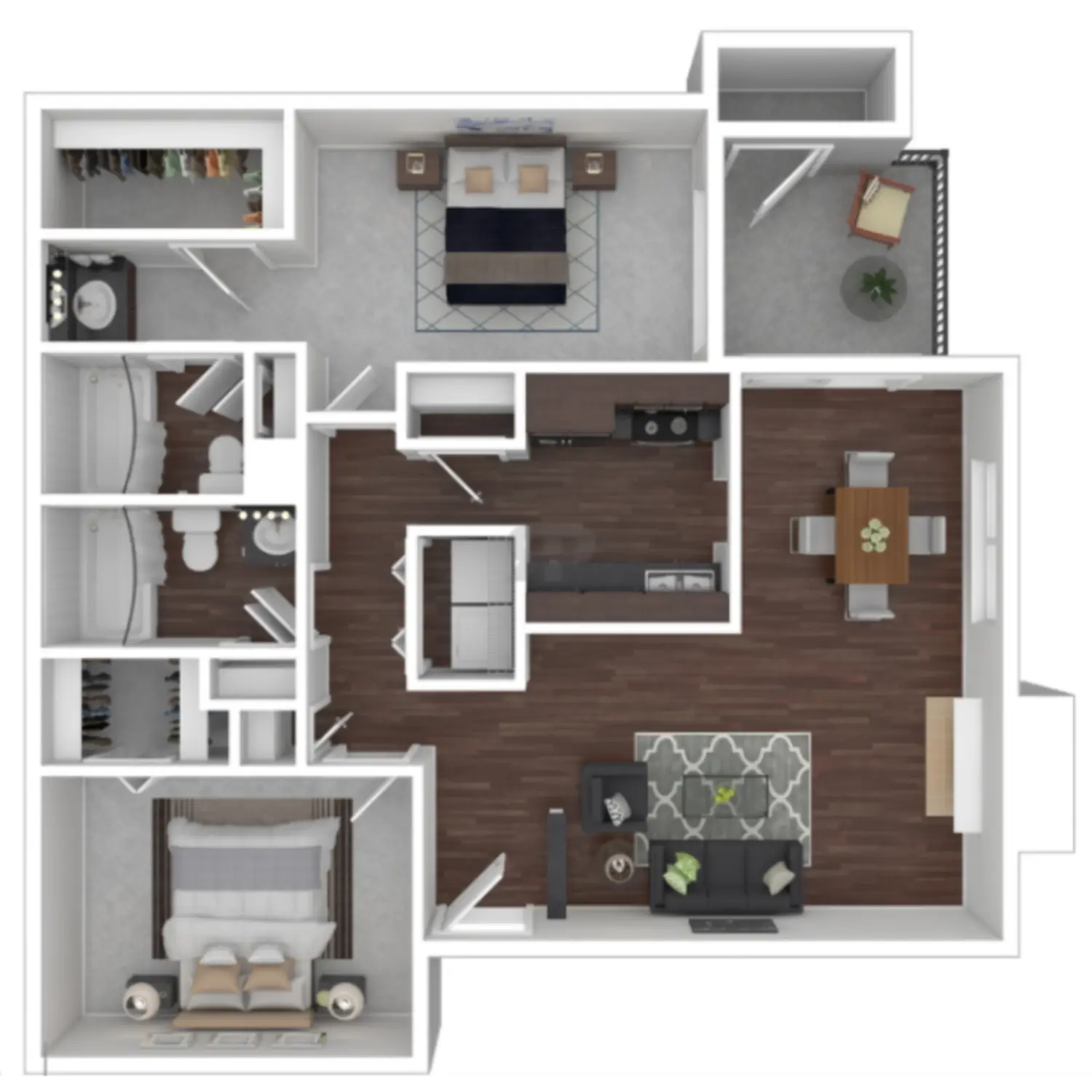 Park at Willowbrook Houston Rise Apartments FloorPlan 9