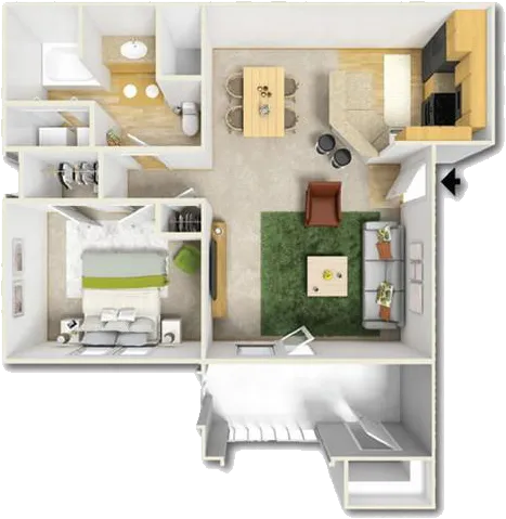 Landmark at Cypress Falls Houston Apartments FloorPlan 1