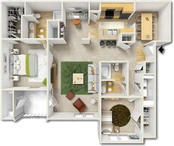 Landmark at Cypress Falls Houston Apartments FloorPlan 2