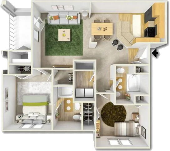 Landmark at Cypress Falls Houston Apartments FloorPlan 3