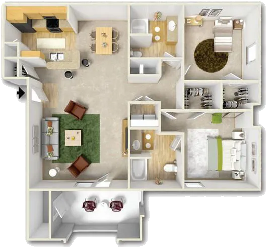 Landmark at Cypress Falls Houston Apartments FloorPlan 4