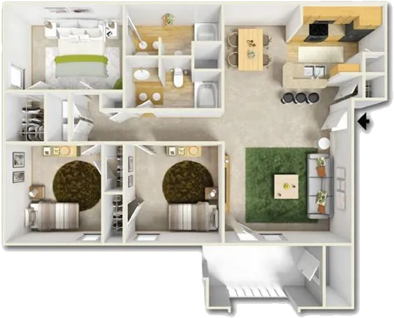 Landmark at Cypress Falls Houston Apartments FloorPlan 5