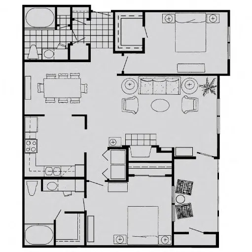 Lanesborough Apartments houston apartments floorplan 5